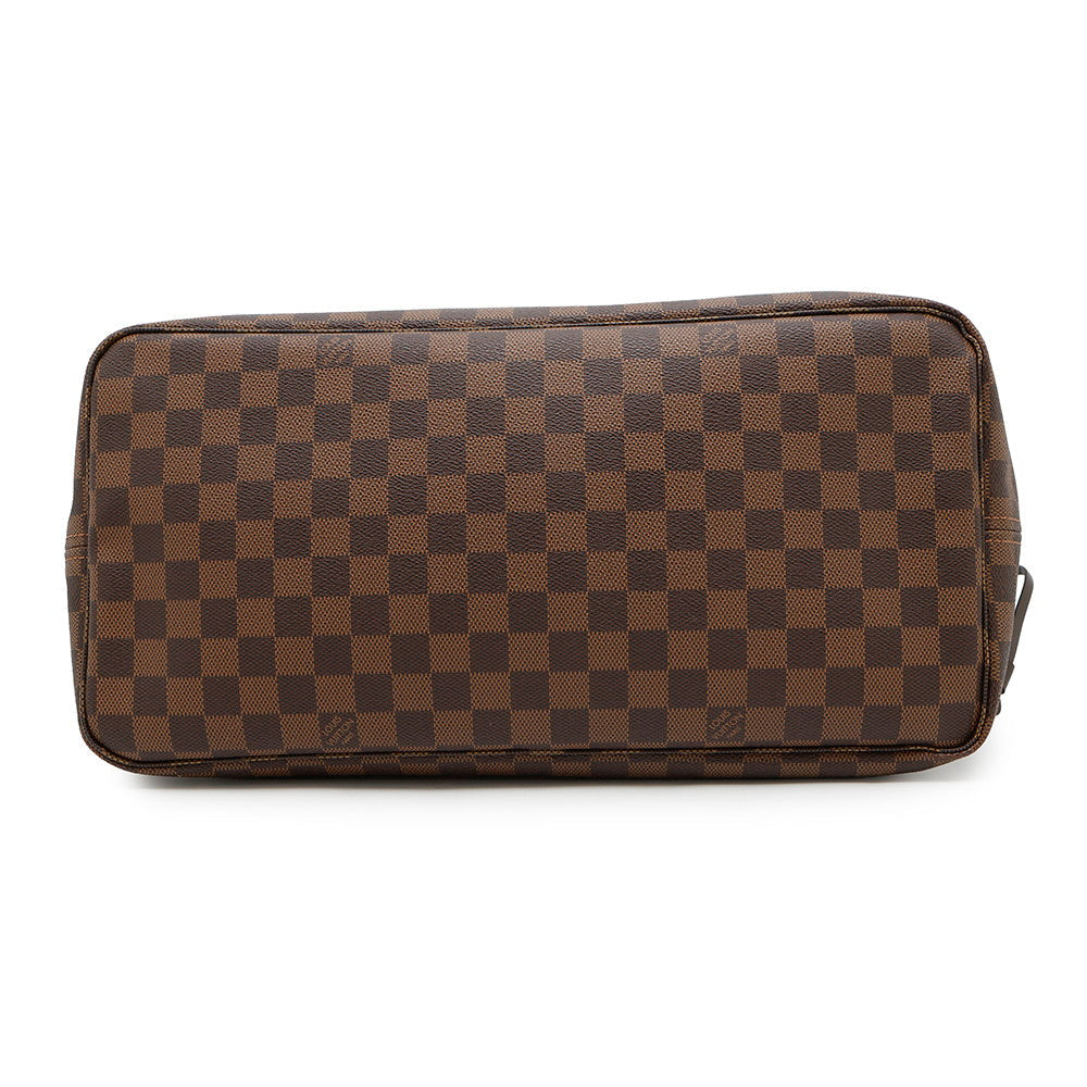 Louis Vuitton Neverfull RedN41357 Ebene Damier Canvas Tote Bag