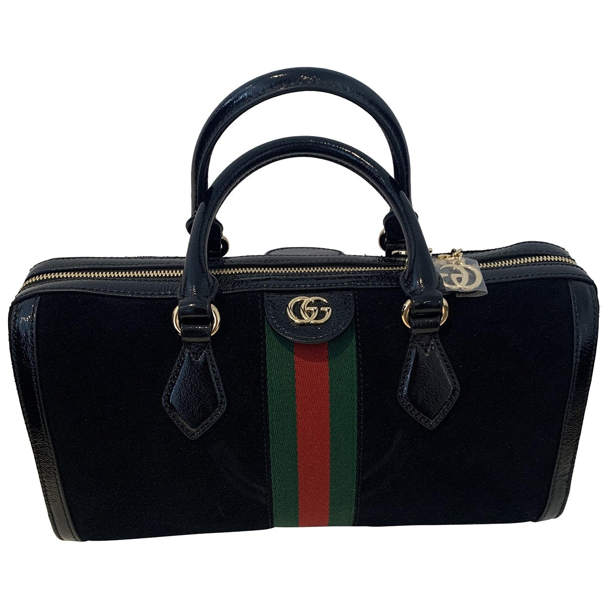 Gucci ophidia black suede handbag