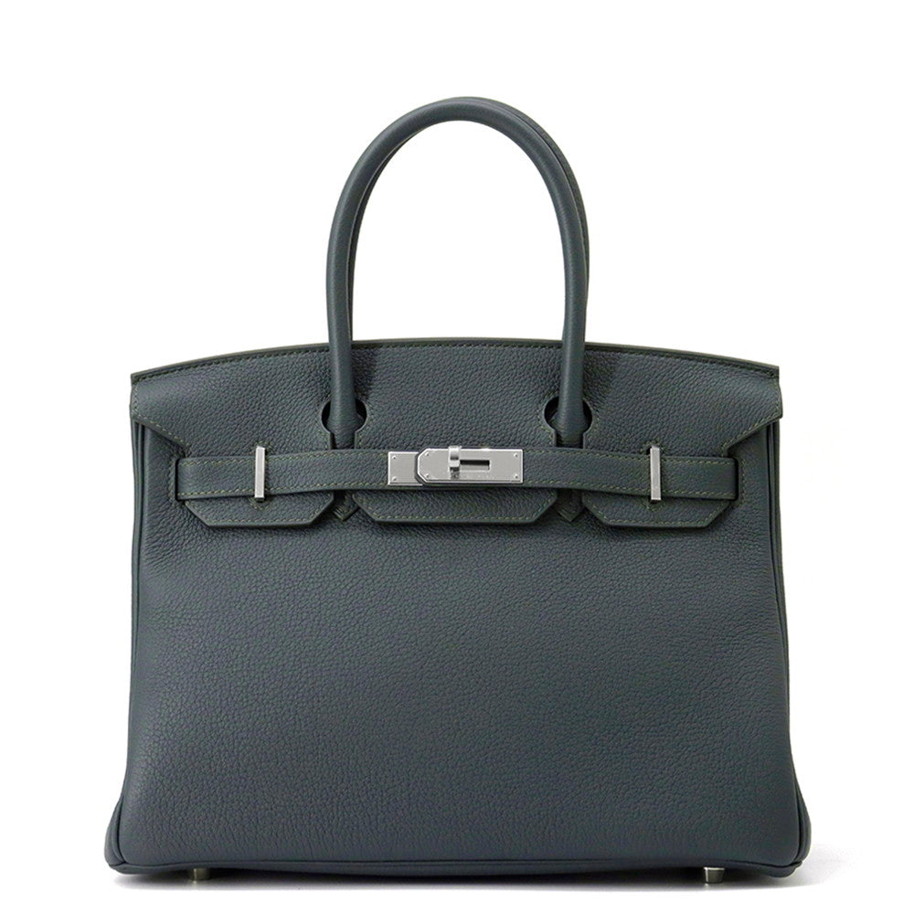 Birkin Vert Mangrove Togo Size Handbag Leather Travel Bag