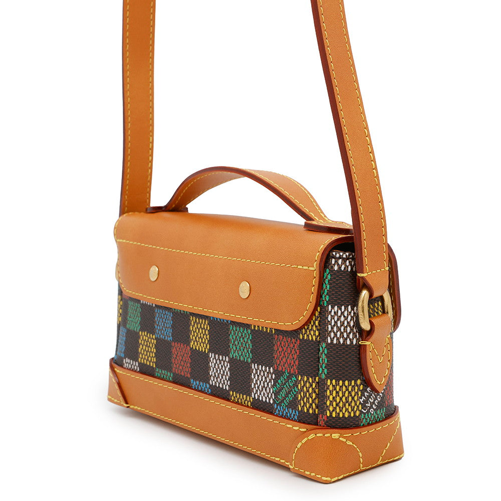 Louis Vuitton Steamer EastWest Wearable MulticolorN00187 Birds Ebene Brown Canvas Damier Wallet Case