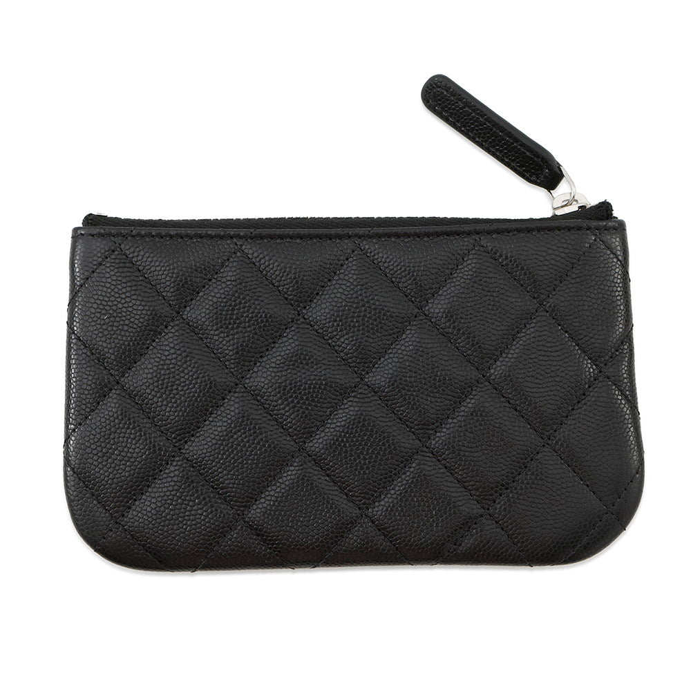 Chanel Matelasse Star CC Logo Zip Coin Leather Wallet Case