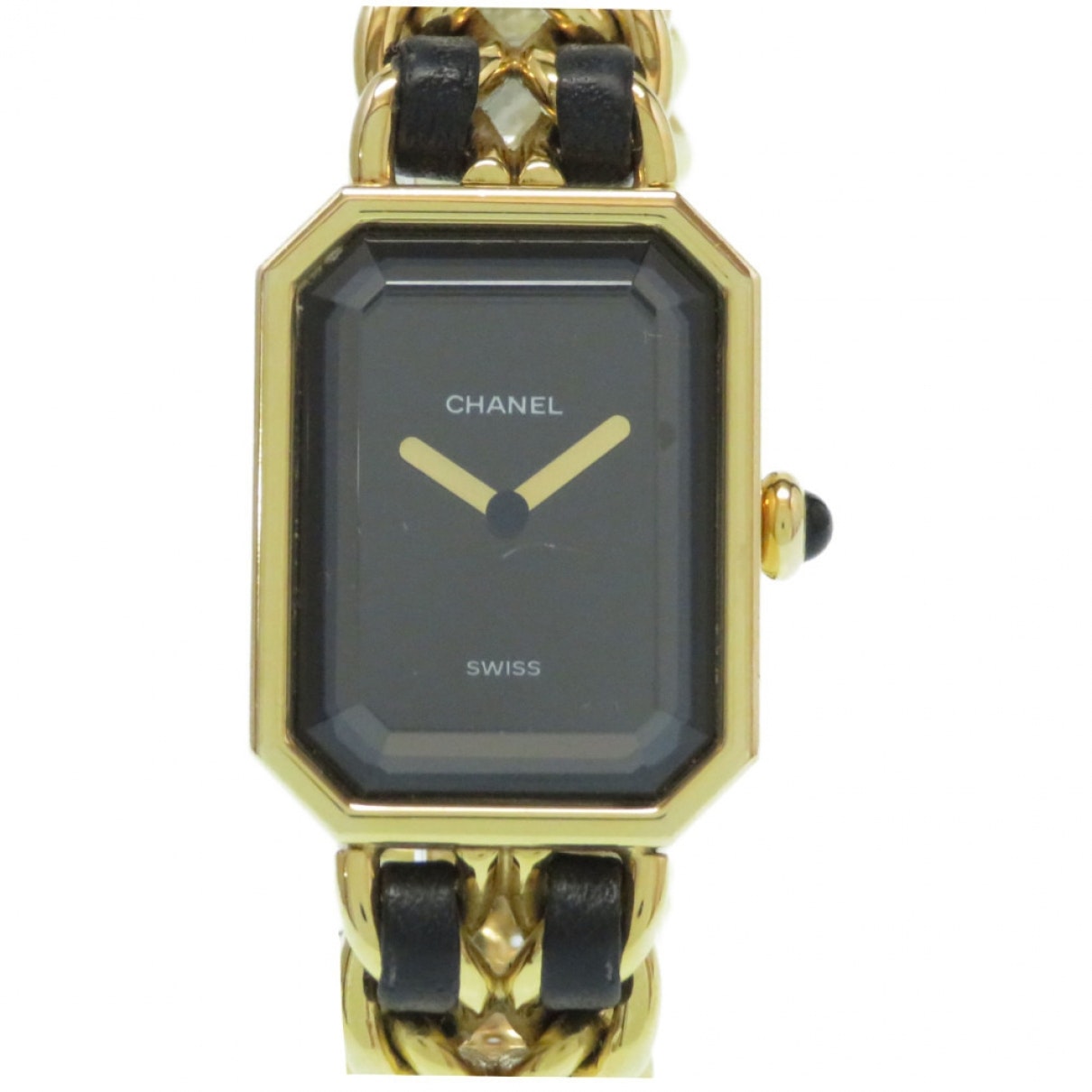 Chanel Première Black Gold Plated Watch Handbag