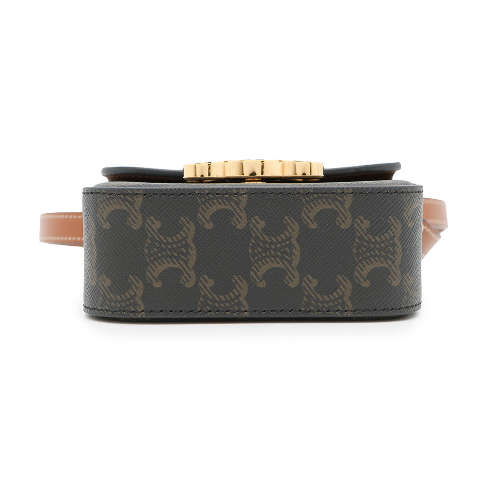 Triomphe Claude Shoulder Bag I Dqb Pvc Leather Tan