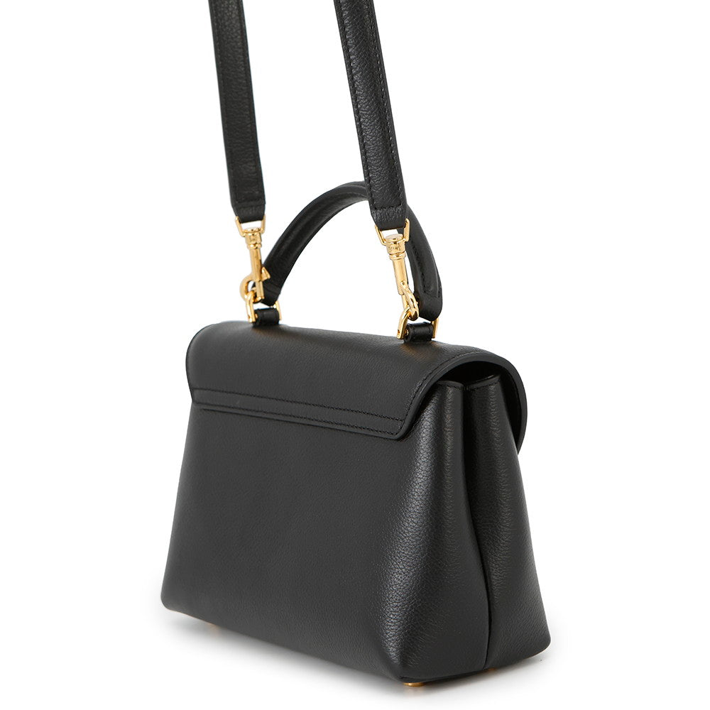 Teen Nino Way Handbag Fxk. No Supple Leather Black Travel Bag