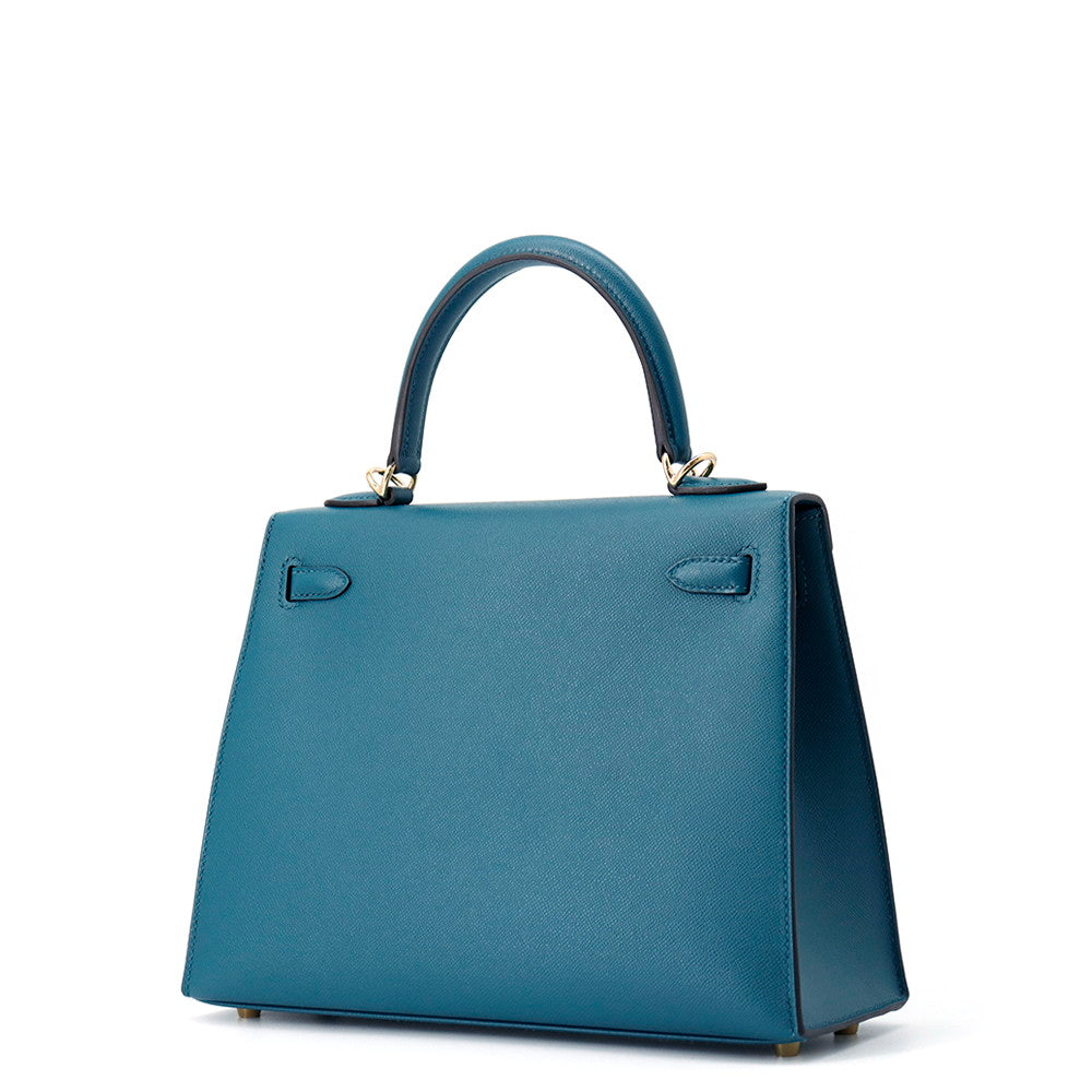 Kelly Sellier Verso Vertbosphore Ocean Veau Madame Blue Travel Bag