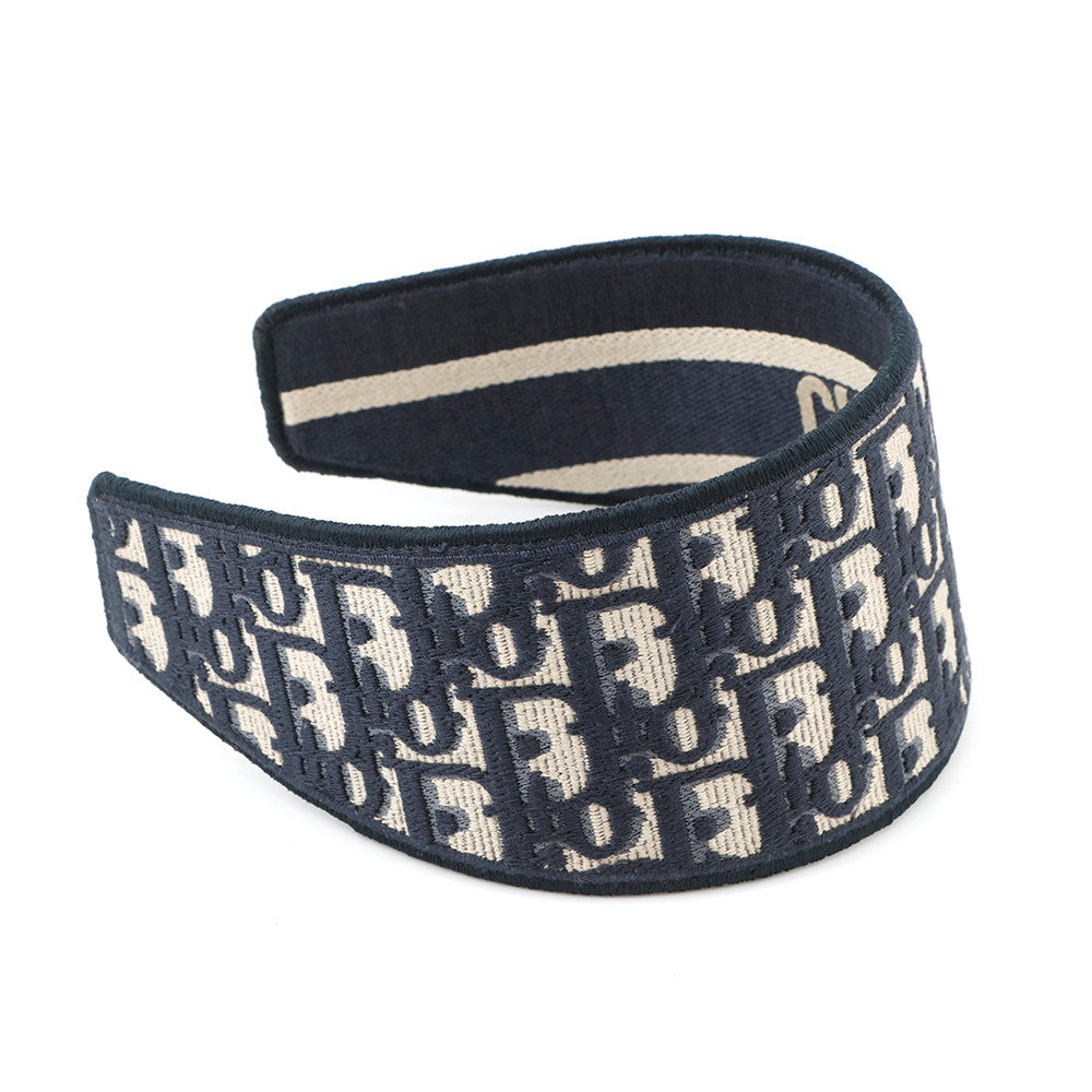 Dior Oblique Headband Navy Handbag Canvas Travel Bag