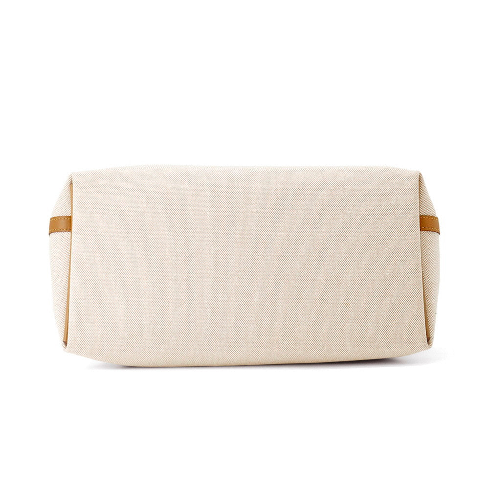 Sac Van Quatre Sesame Ecru Toile H Leather Travel Bag