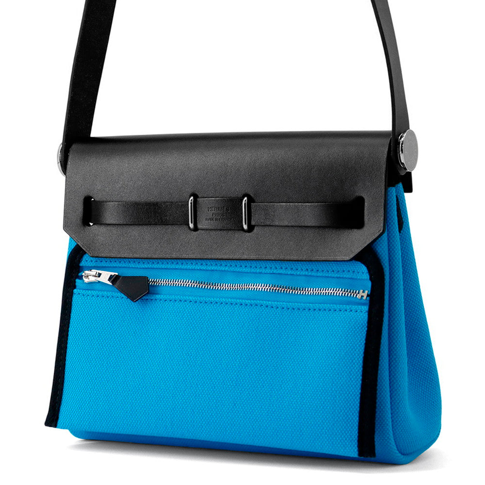 Herbag Zip Riviera Toile Military Vache Hunter Leather Black Travel Bag