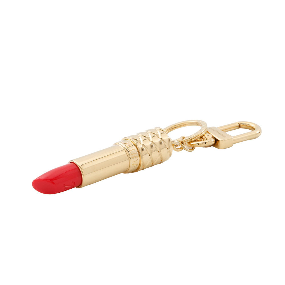 Louis Vuitton Charm・ Lipstick GoldM03006 Red Key Chain