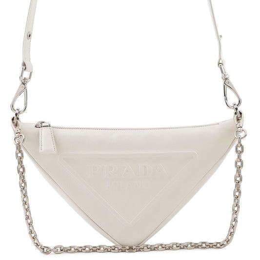 Triangle Shoulder Bc Calf Handbag Leather White Shoulder Bag