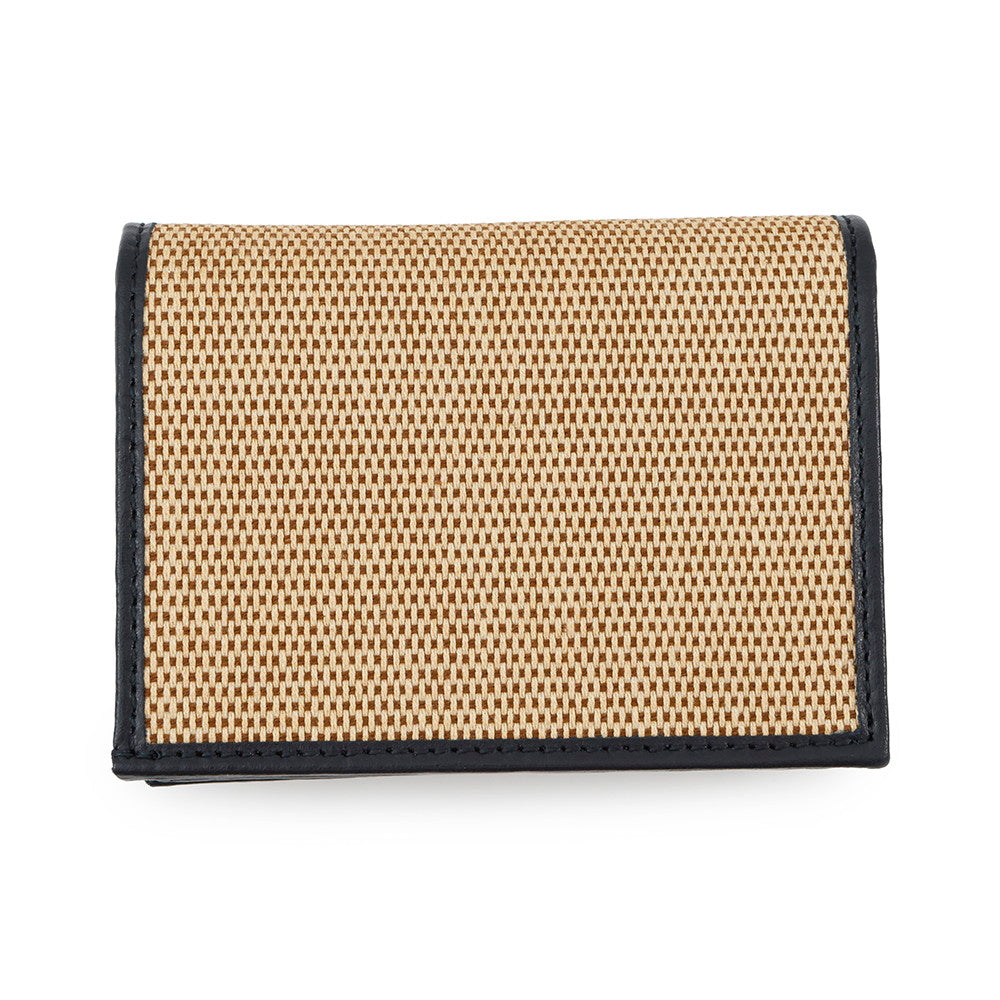 Gucci Horsebit Compact Straw Leather Beige Wallet Case