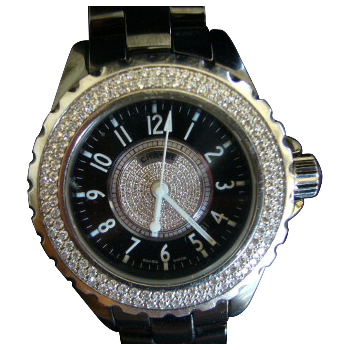 Chanel J12 Quartz Black Ceramic Watch Handbag