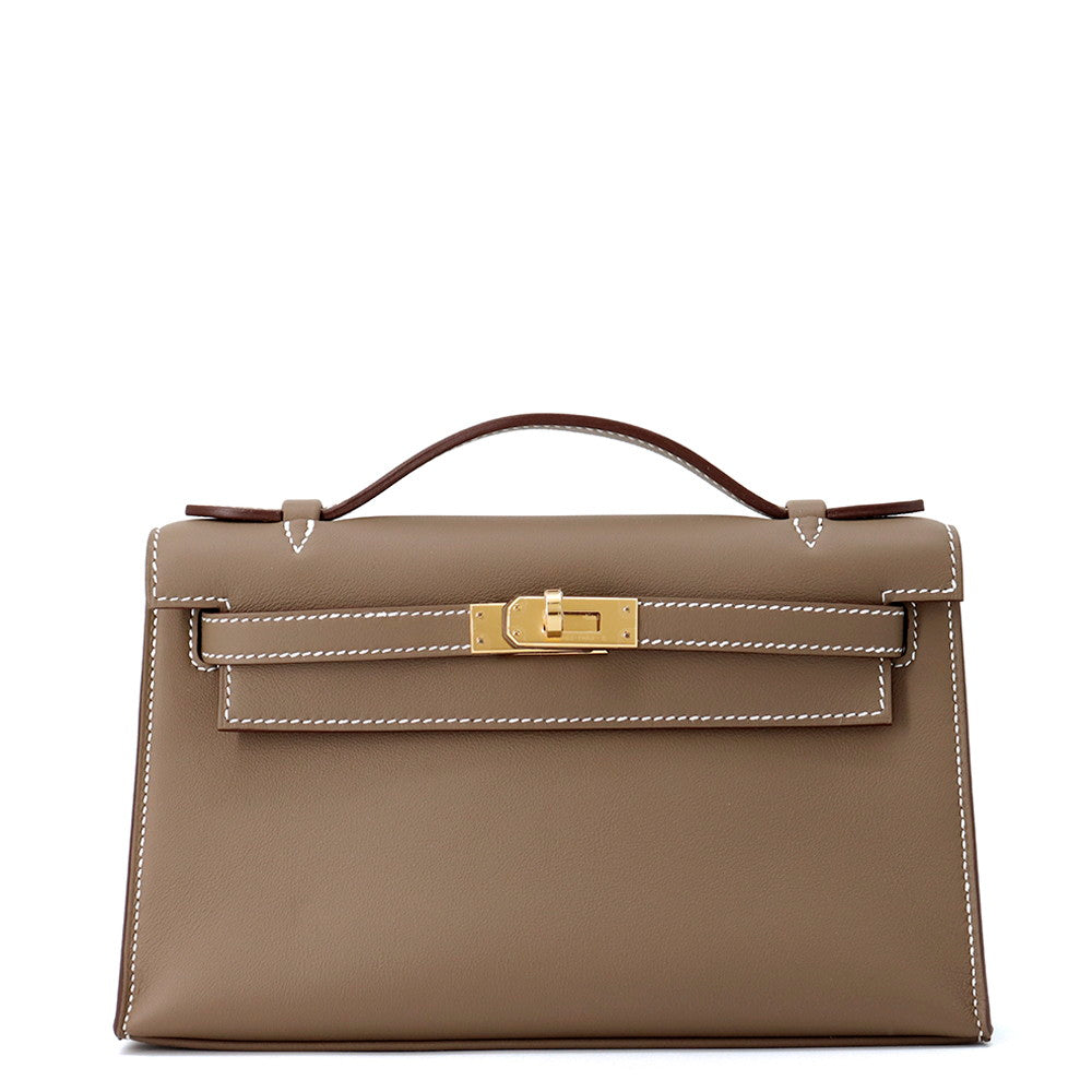 Pochettekelly Etoupe Swift Handbag Leather Travel Bag
