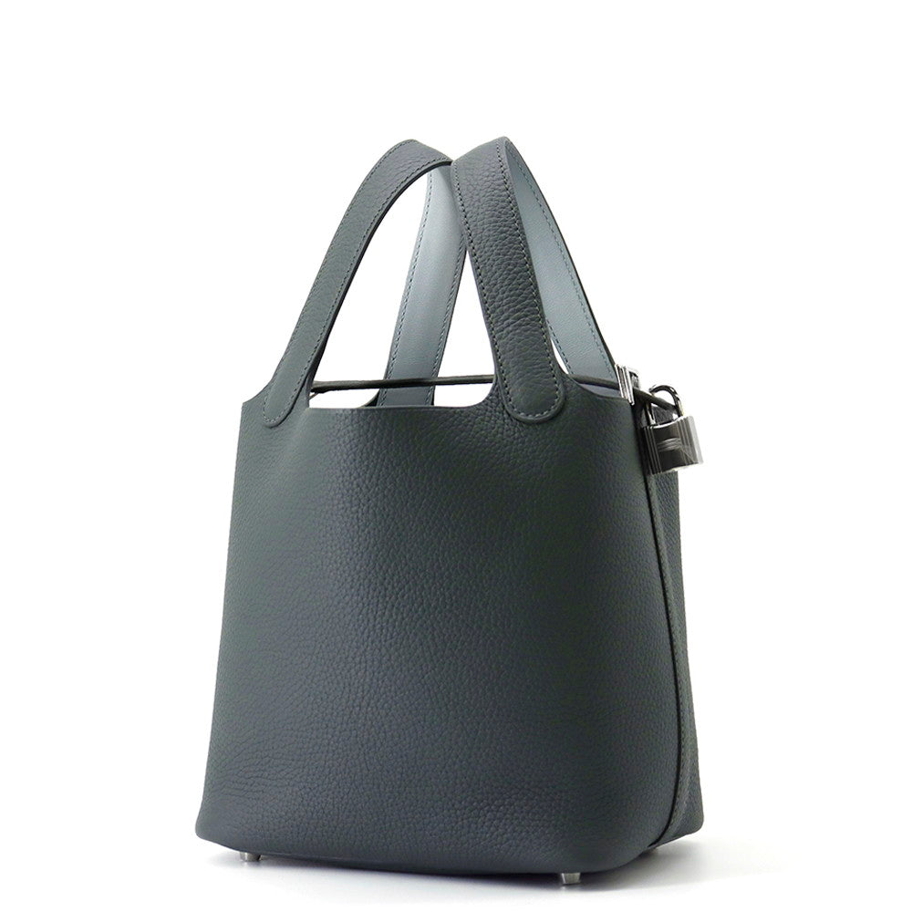 Picotin Lock Eclat Vert Mangrove Guripantan Taurillon Leather Travel Bag