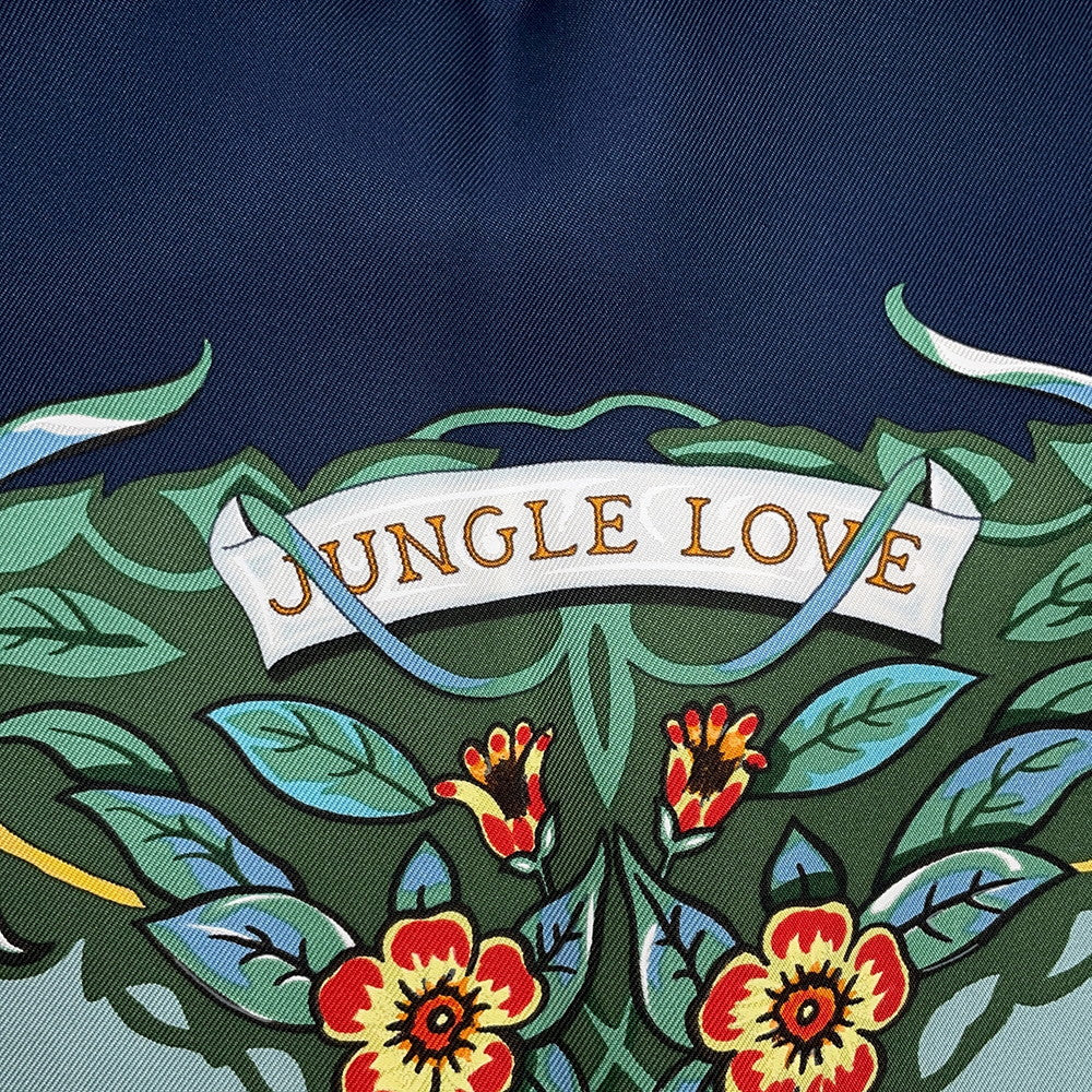 Carre Jungle Love Size Marine Vert Orange Travel Bag