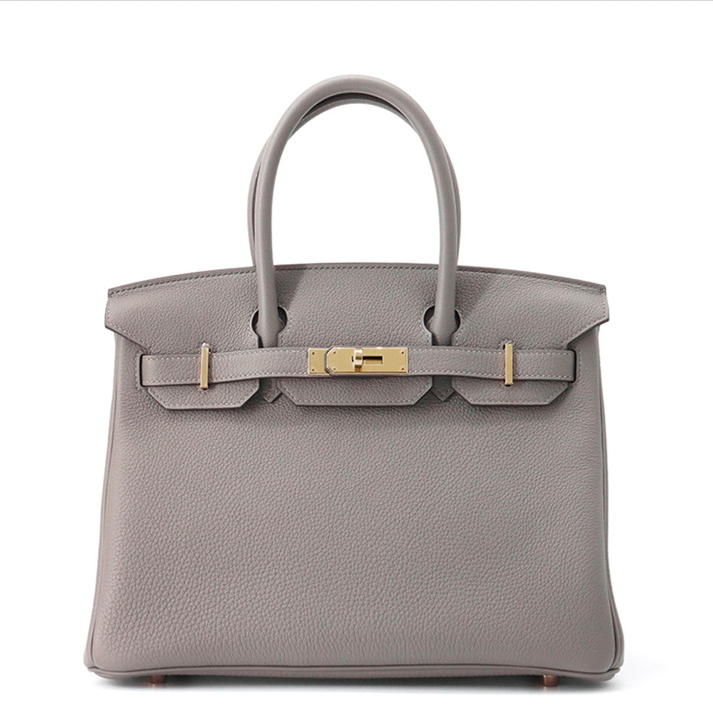 Birkin Gris Meyer Togo Size Handbag Leather Travel Bag