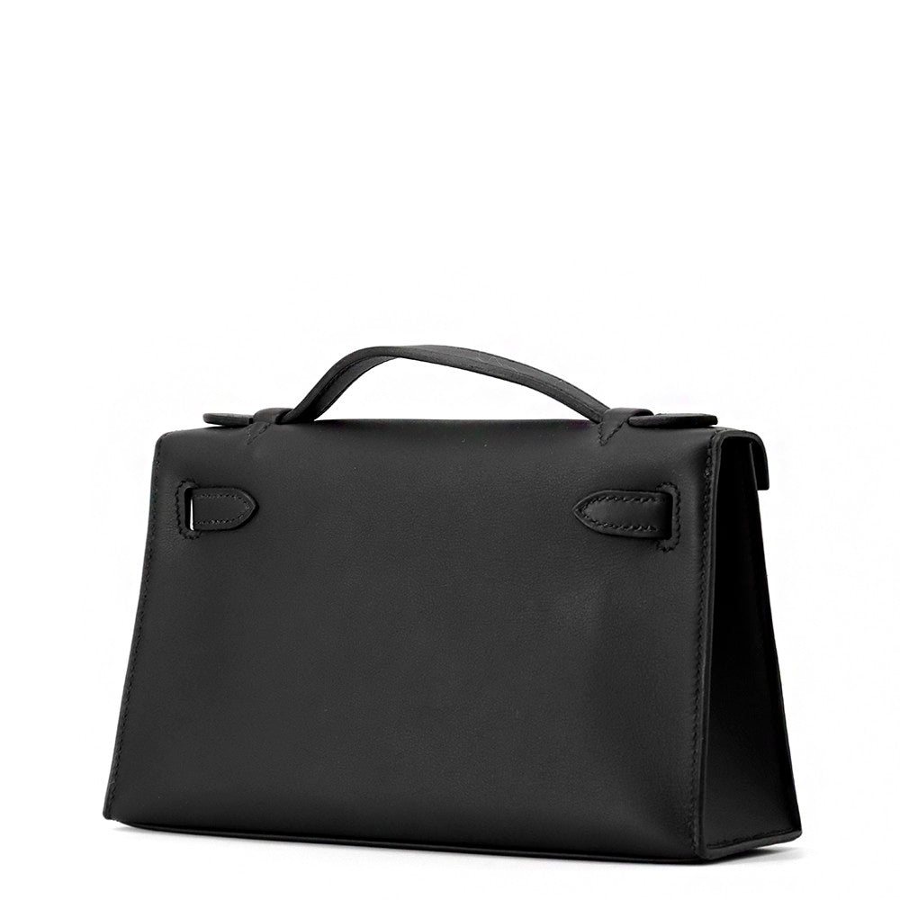 Pochettekelly Swift Handbag Leather Black Travel Bag