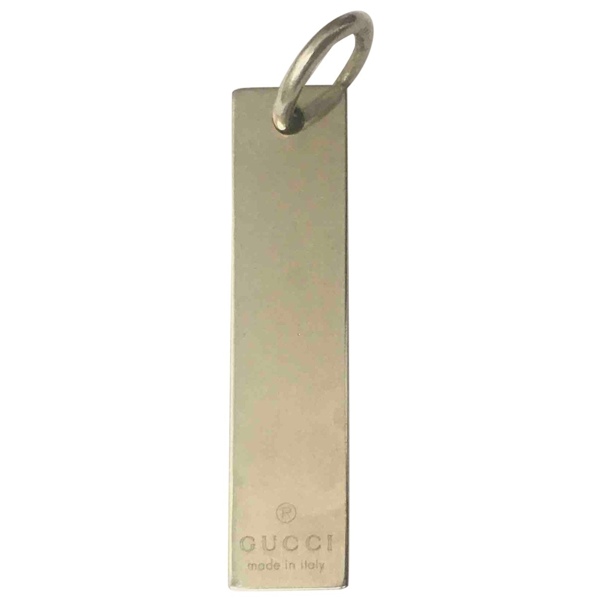 Gucci dog tag silver silver pendants