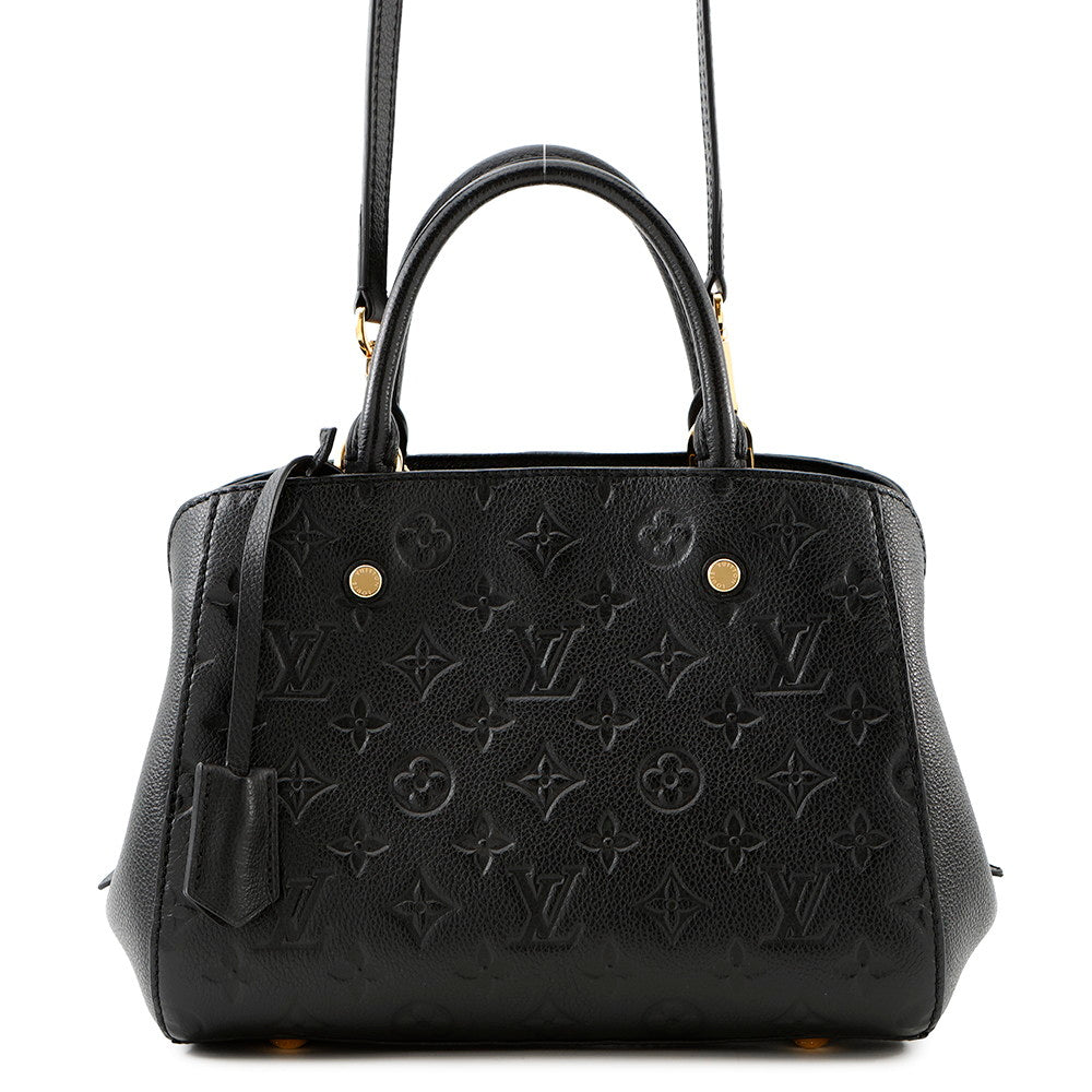 Louis Vuitton Montaigne NoirM41053 Monogram Empreinte Leather Handbag