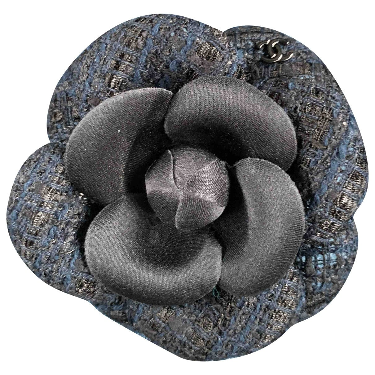 Chanel Camélia Black Silk Pins & Brooches