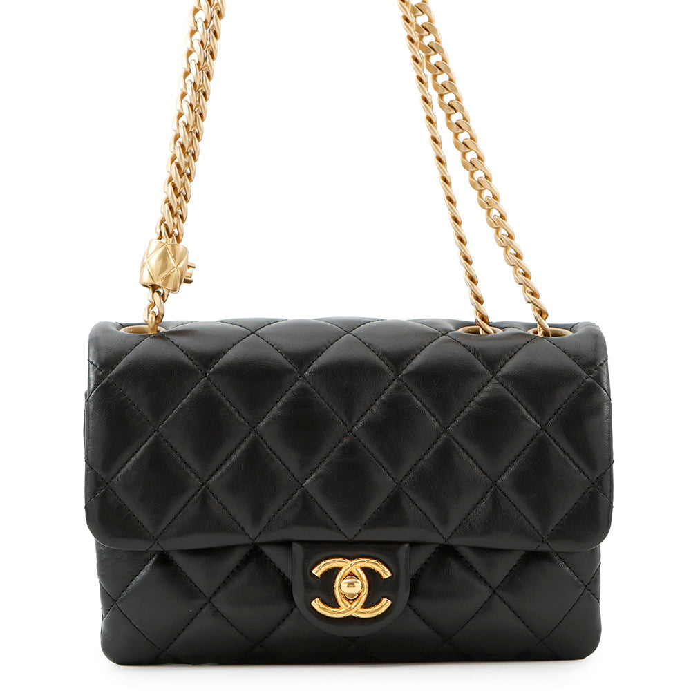 Chanel Matelasse ChainShoulder BlackAS3393 Lambskin Shoulder Bag