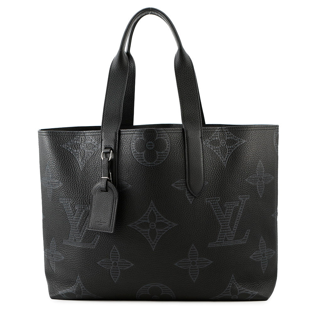 Louis Vuitton Cabas Voyage NoirM57290 Giant Shadow Monogram Taurillon Leather Handbag