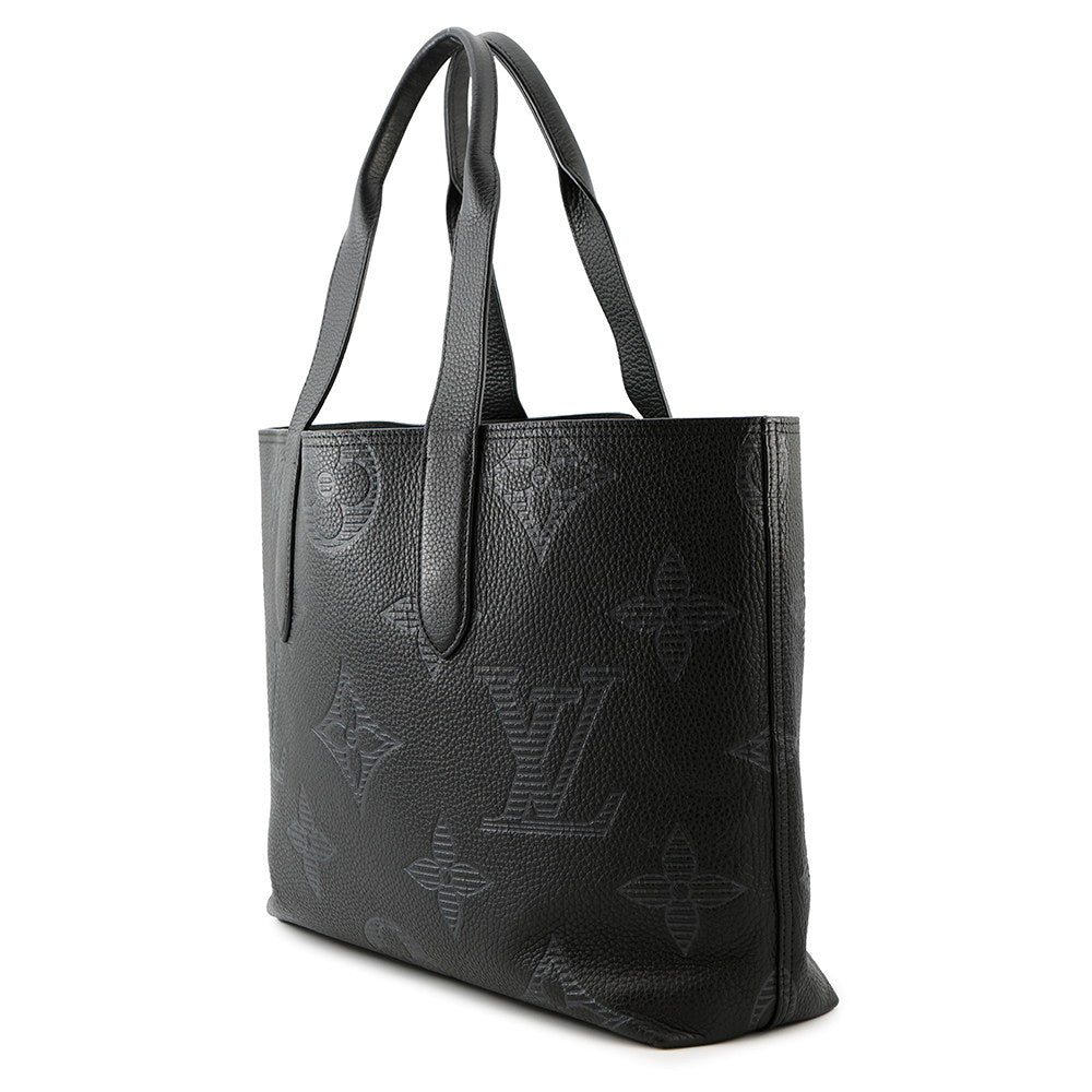 Louis Vuitton Cabas Voyage NoirM57290 Giant Shadow Monogram Taurillon Leather Handbag