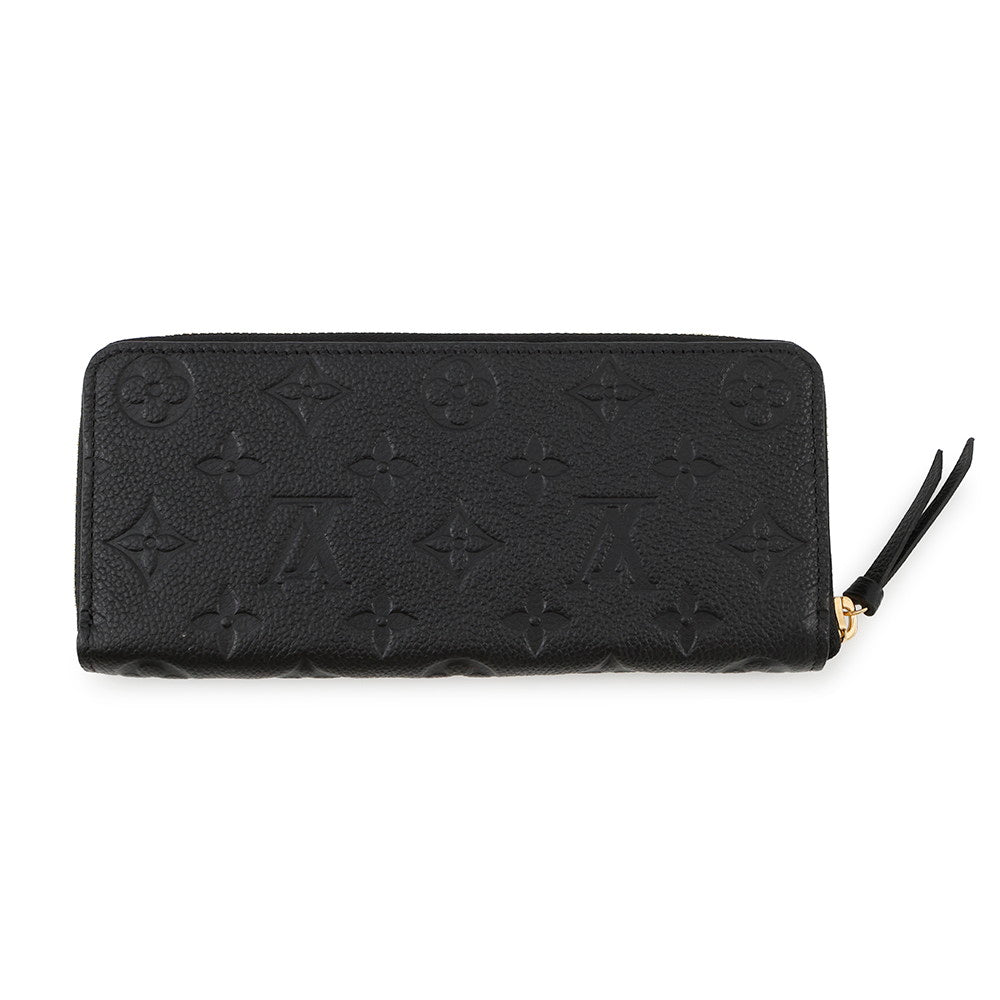 Louis Vuitton Portefeuille Clemence NoirM60171 Monogram Leather Empreinte Handbag