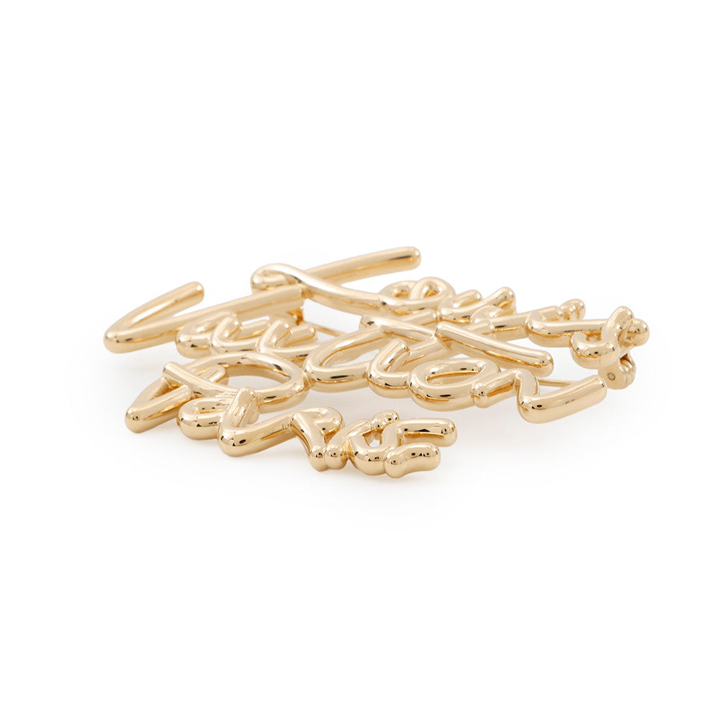 Louis Vuitton Brooch・ Script GoldM03098 Handbag