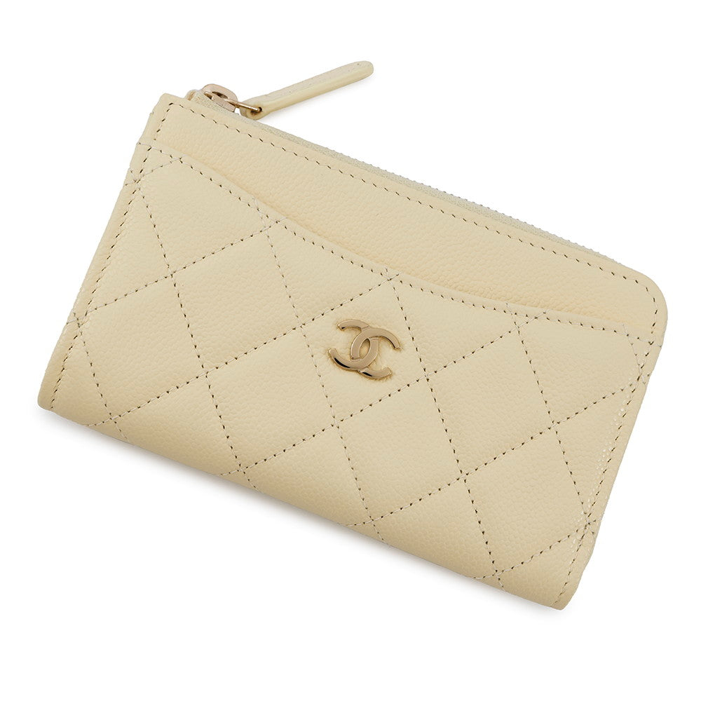 Chanel Coin purse Matelasse CC Logo LimeAP3179 Leather Wallet Case