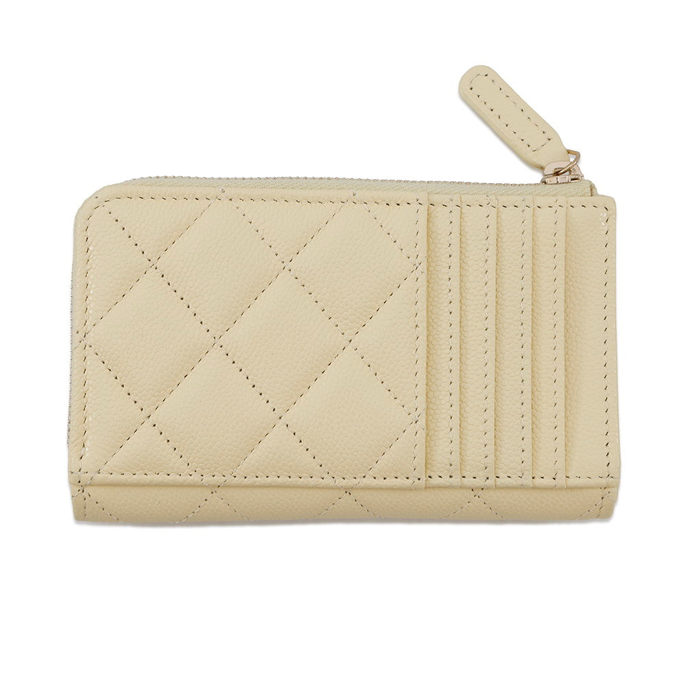Chanel Coin purse Matelasse CC Logo LimeAP3179 Leather Wallet Case