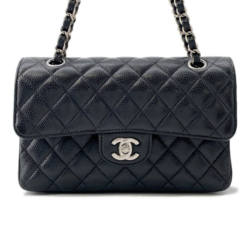 Chanel Matelasse ChainShoulder BlackA01113 Caviar Leather Shoulder Bag