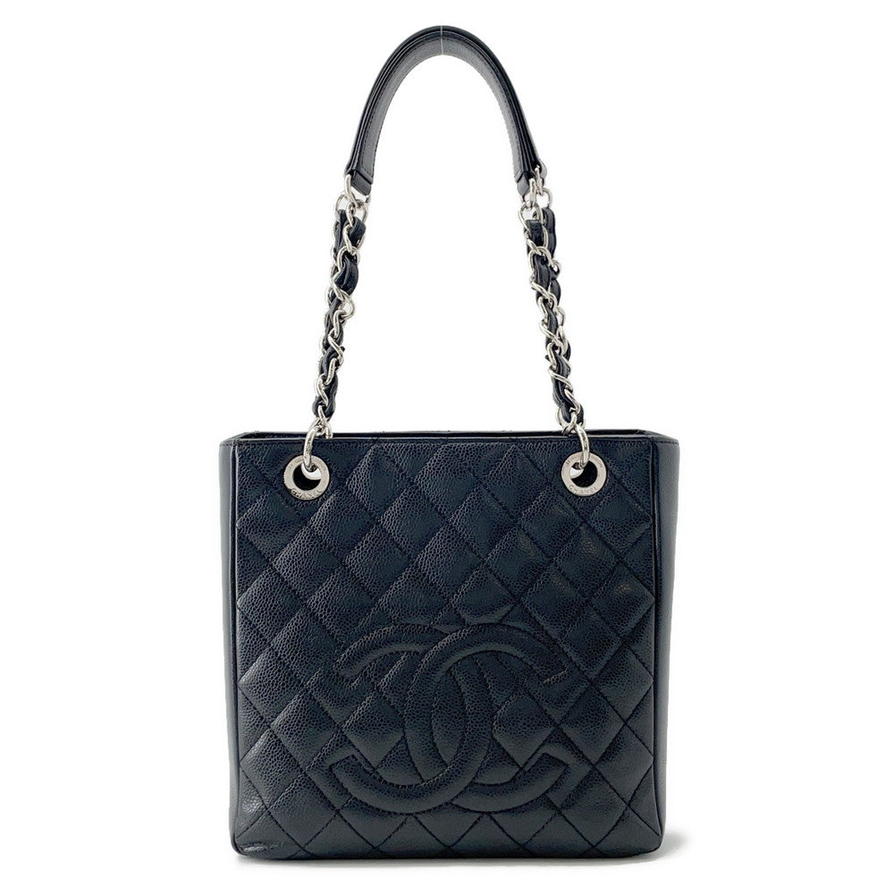 Chanel PST ChainTote BlackA50994 Caviar Leather Tote Bag