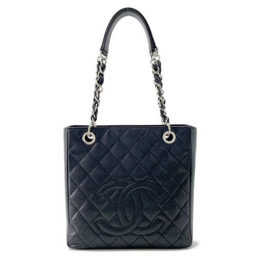 Chanel PST ChainTote BlackA50994 Caviar Leather Tote Bag