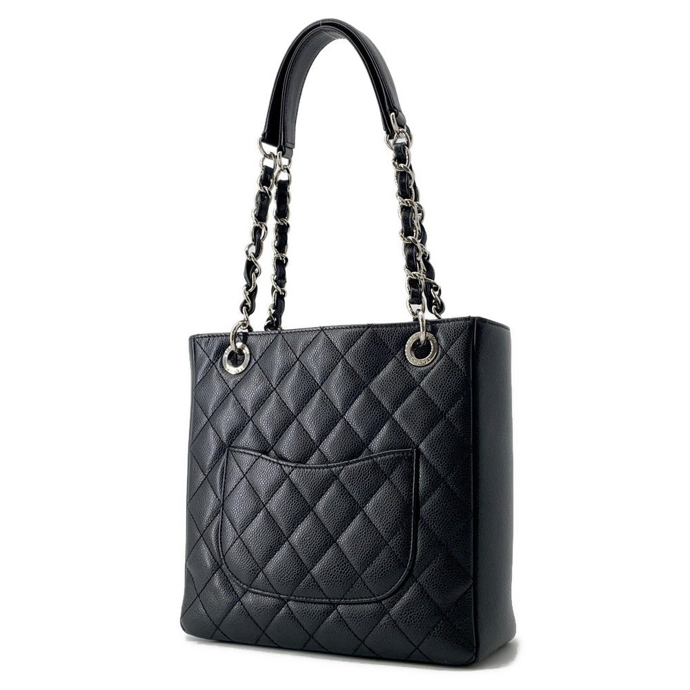 Chanel PST ChainTote BlackA50994 Caviar Leather Tote Bag