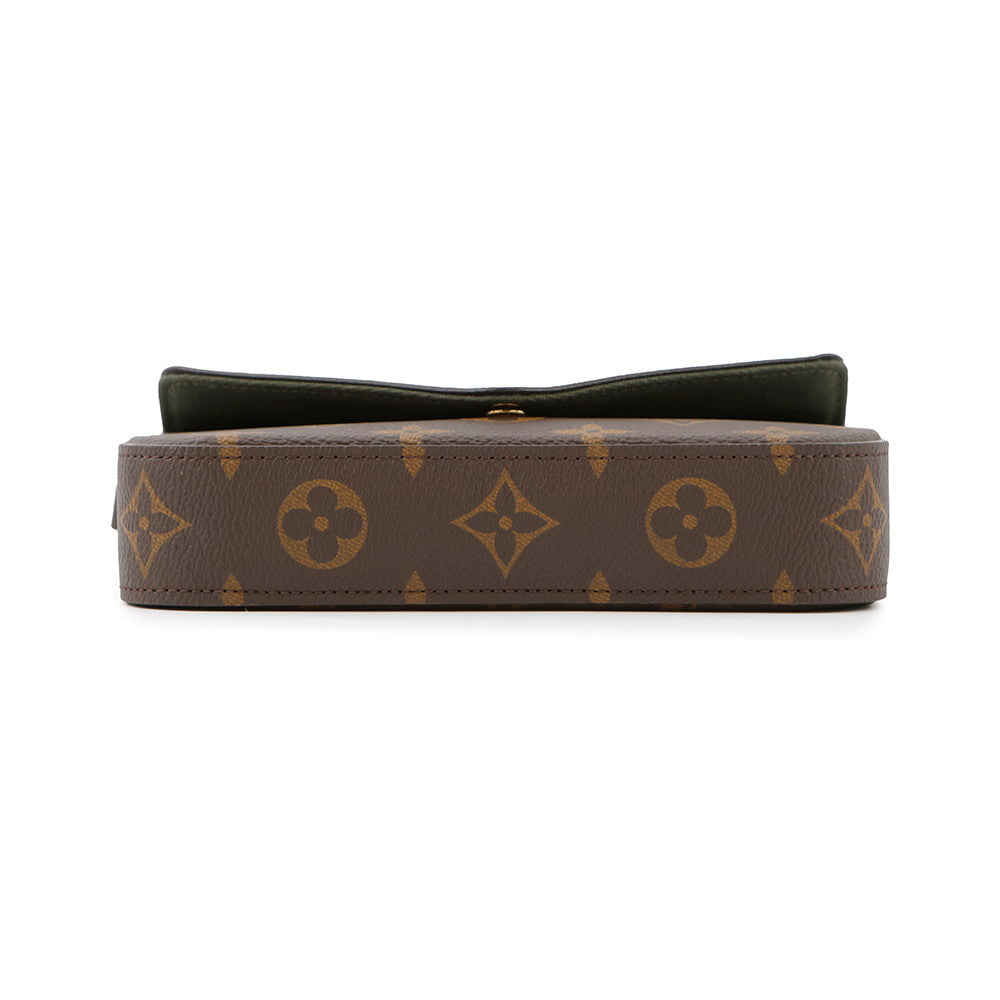 Louis Vuitton Multiie Pochette GreenM80091 Monogram Clutch Bag 4