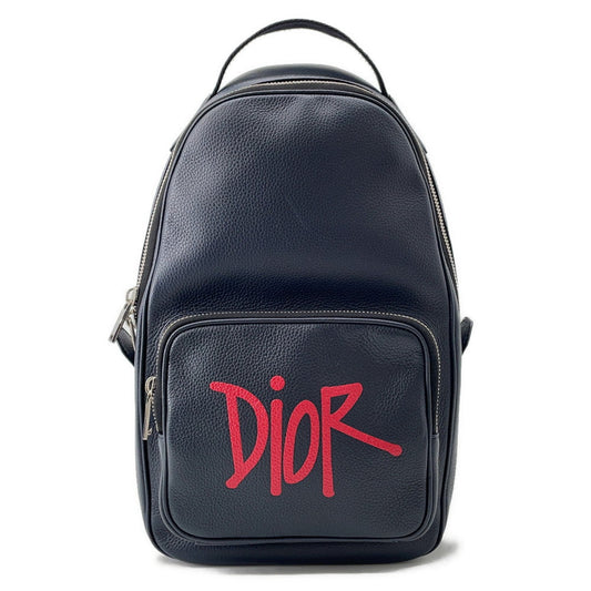 Dior Shawn Stã¼Ssy Collaboration Cross Body Bag Navy Leather Black Travel Bag