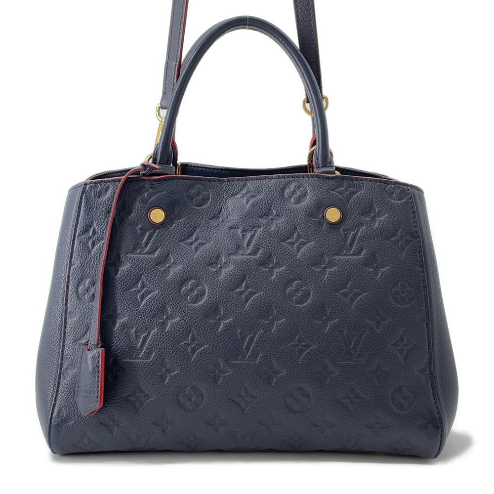 Louis Vuitton Montaigne Marine RougeM42746 Monogram Empreinte Leather Handbag