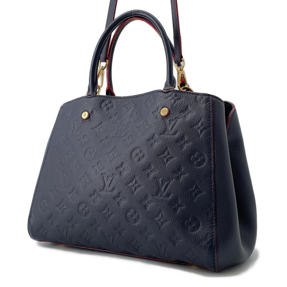 Louis Vuitton Montaigne Marine RougeM42746 Monogram Empreinte Leather Handbag