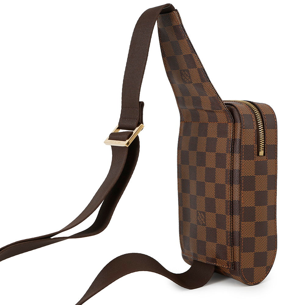 Louis Vuitton Geronimos BrownN51994 Ebene Damier Canvas Handbag