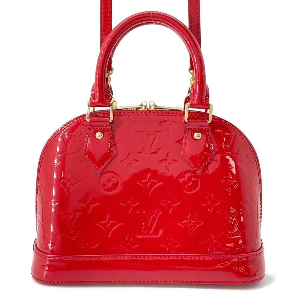 Louis Vuitton Alma CeriseM90174 Monogram Vernis Leather Handbag