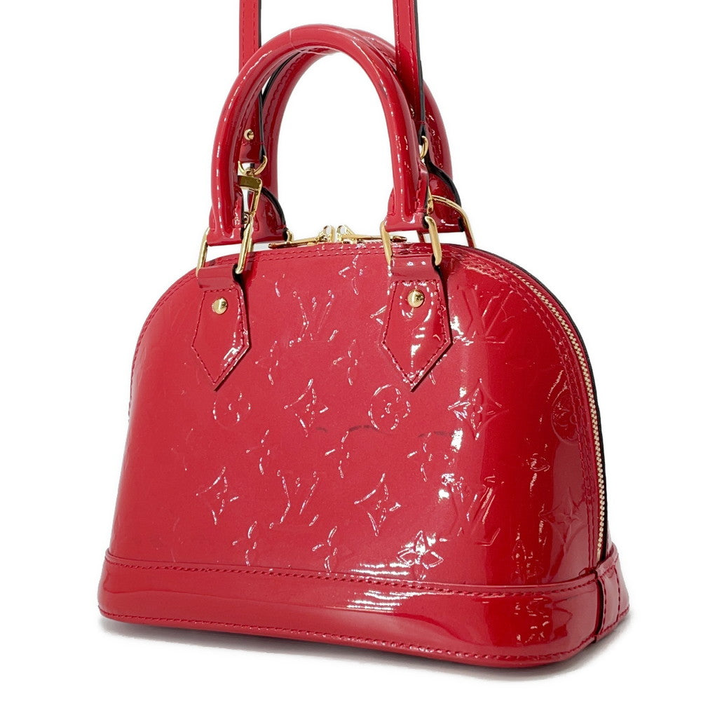 Louis Vuitton Alma CeriseM90174 Monogram Vernis Leather Handbag