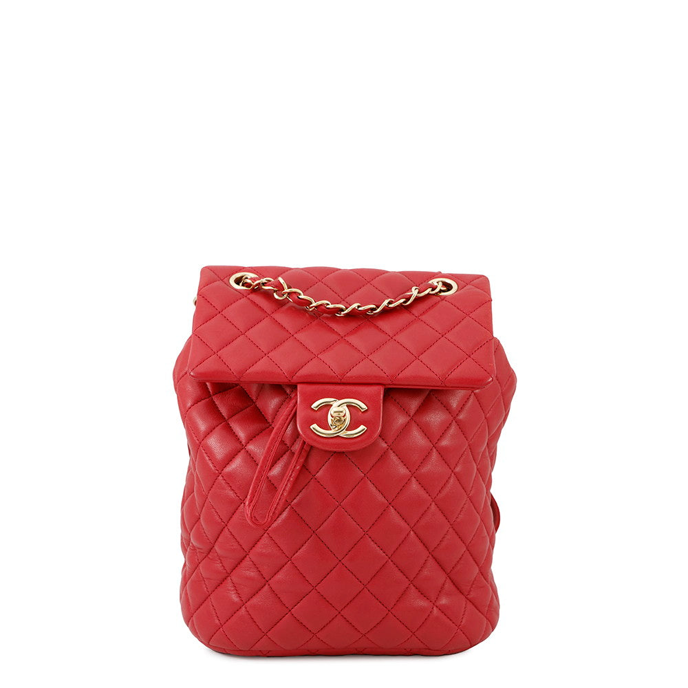 Chanel Matelasse Backpack RedA91121 Lambskin