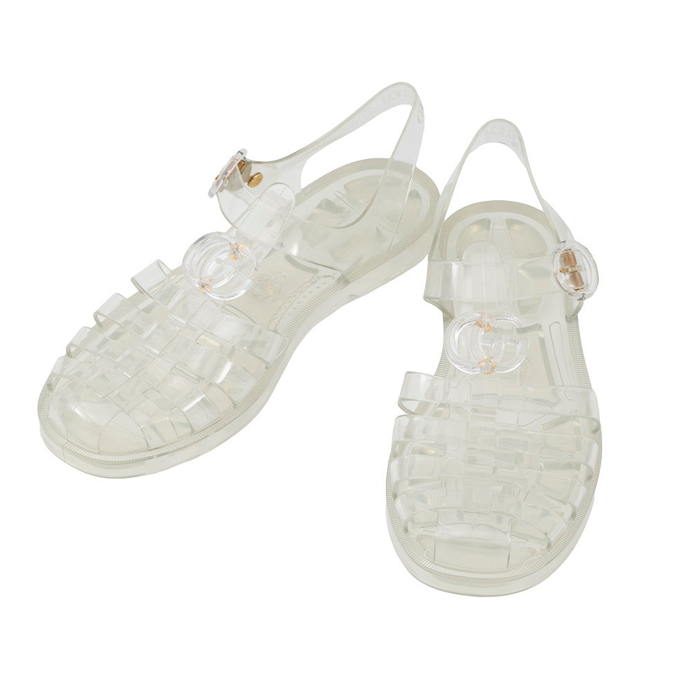 GUCCI ?Sandals Transparent676970 Rubber Size 40