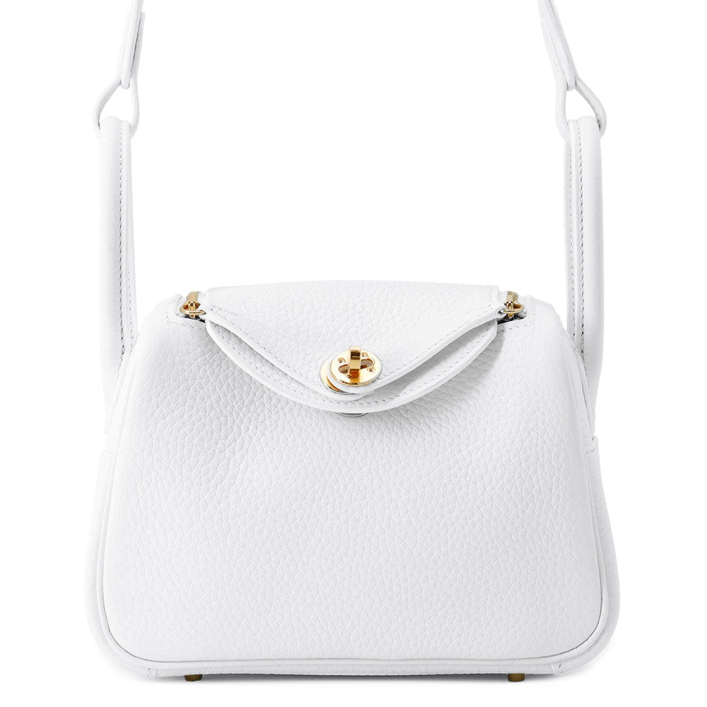 Lindy New Taurillon Clemence Size Handbag White Mini Travel Bag