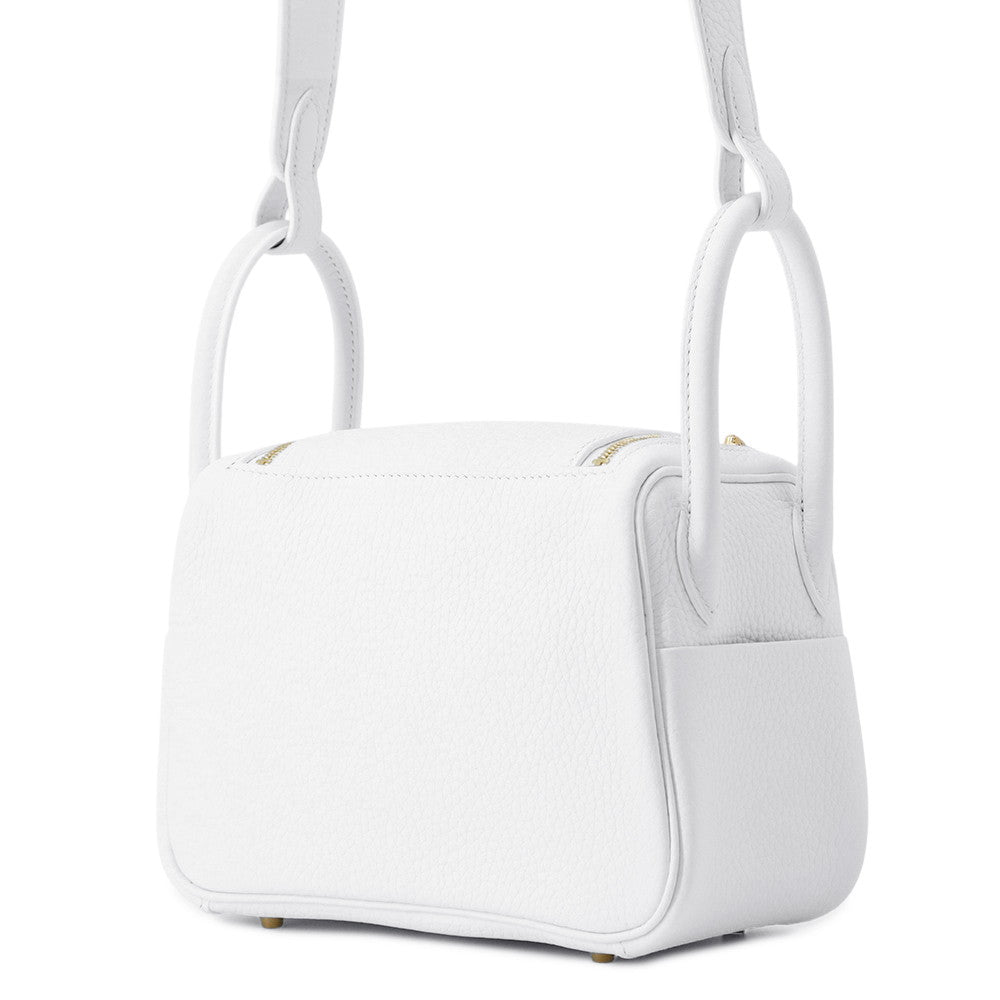 Lindy New Taurillon Clemence Size Handbag White Mini Travel Bag