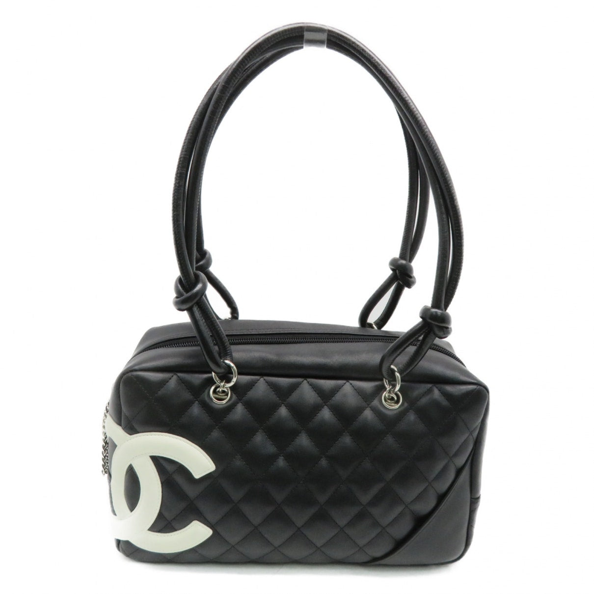 Chanel cambon black leather handbag