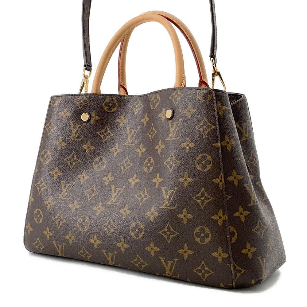 Louis Vuitton Montaigne BordeauxM41056 Monogram Brown Handbag