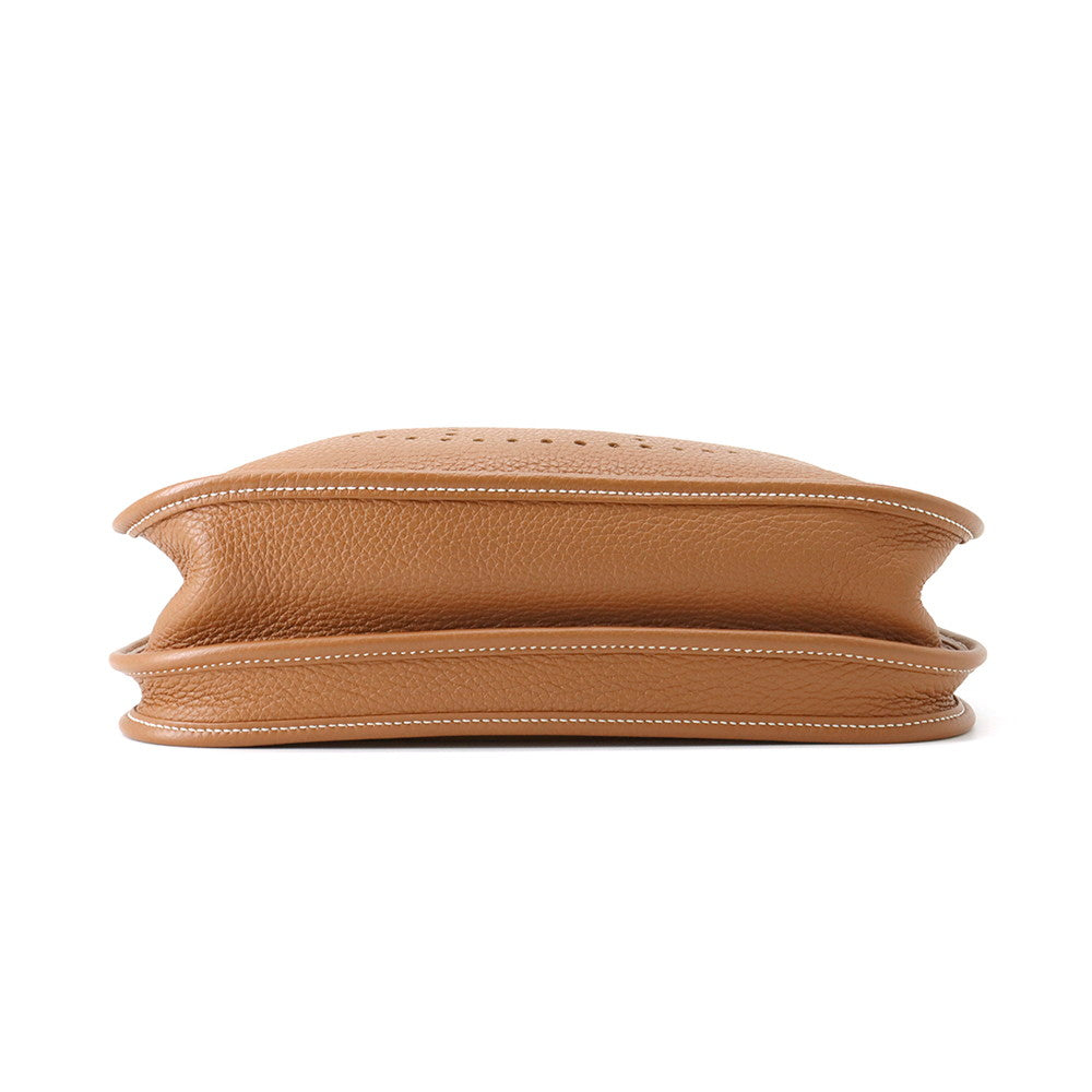Evelyne Taurillon Clemence Size Pm Handbag Gold Travel Bag