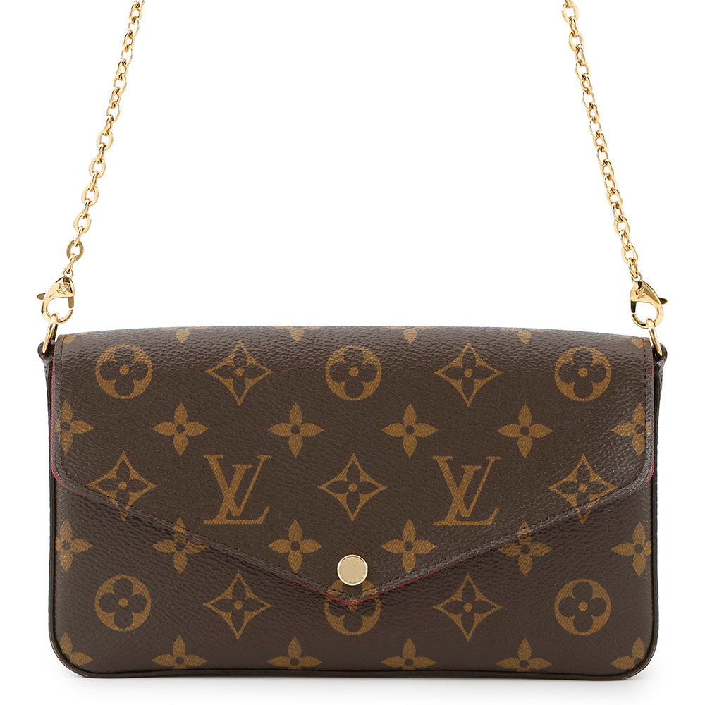 Louis Vuitton Felicie Pochette FuchsiaM61276 Monogram Clutch Bag